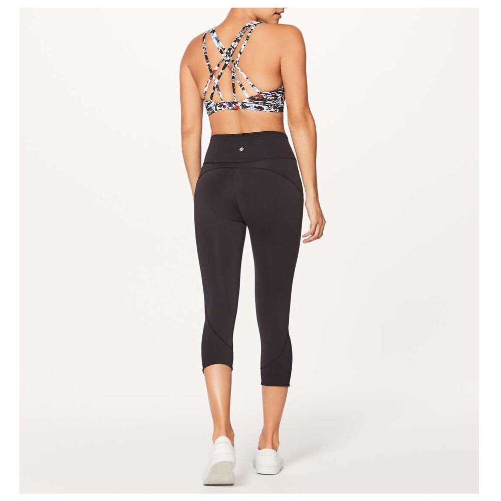 NWOT Lululemon In Movement Crop 19" Legging US 4 Black Everlux Fitness Sports - Picture 2 of 9